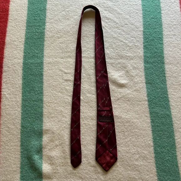 Vintage Gucci Chain Link Horse Bit Equestrian Silk Tie - Picture 6 of 6